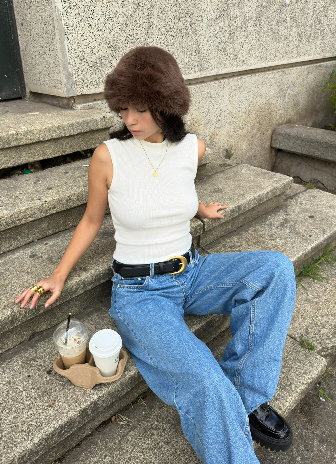 Top Lanilla Halter Blanco