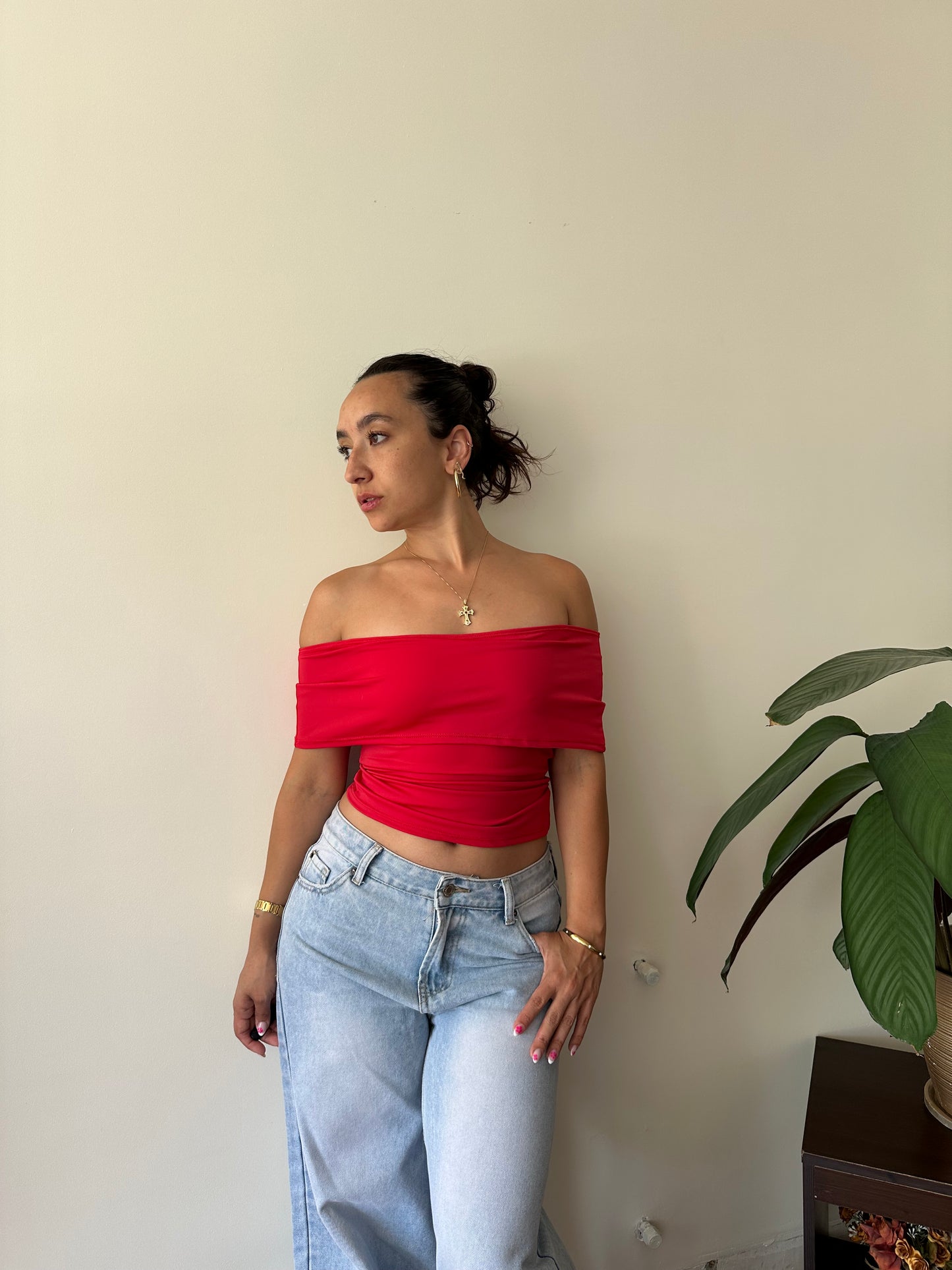 Top Shoulder Rojo