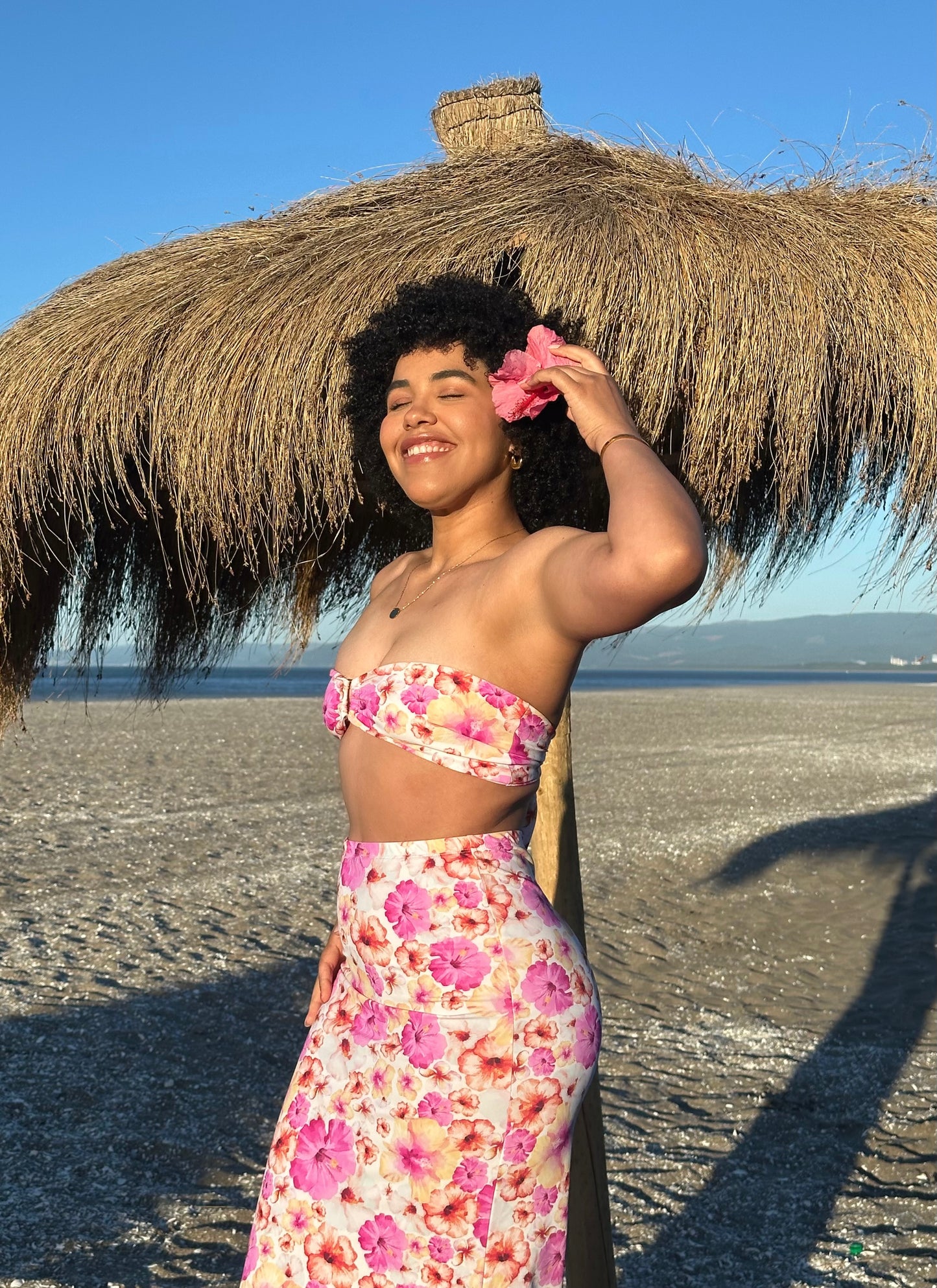 Top Strapless Hibiscus