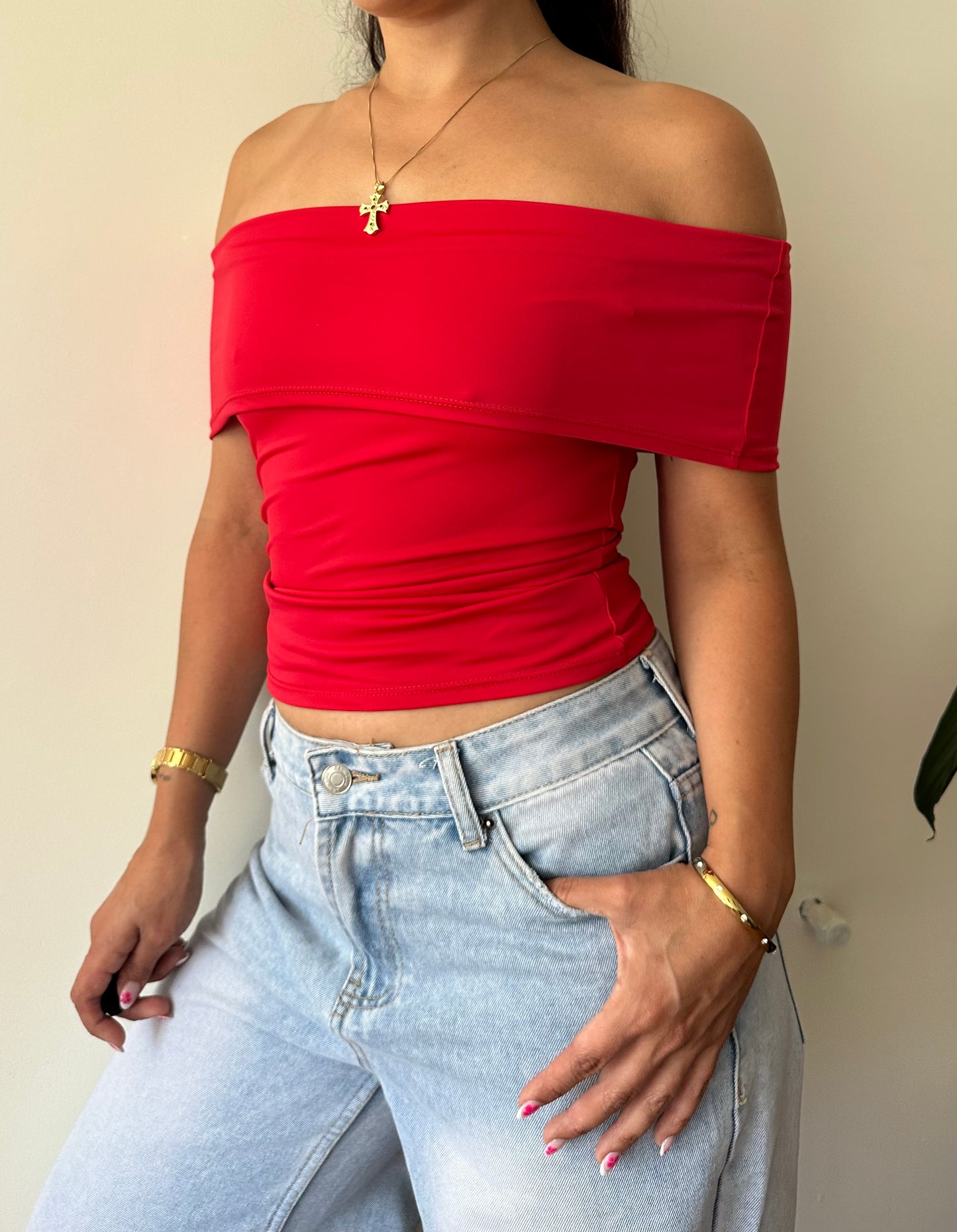 Top Shoulder Rojo