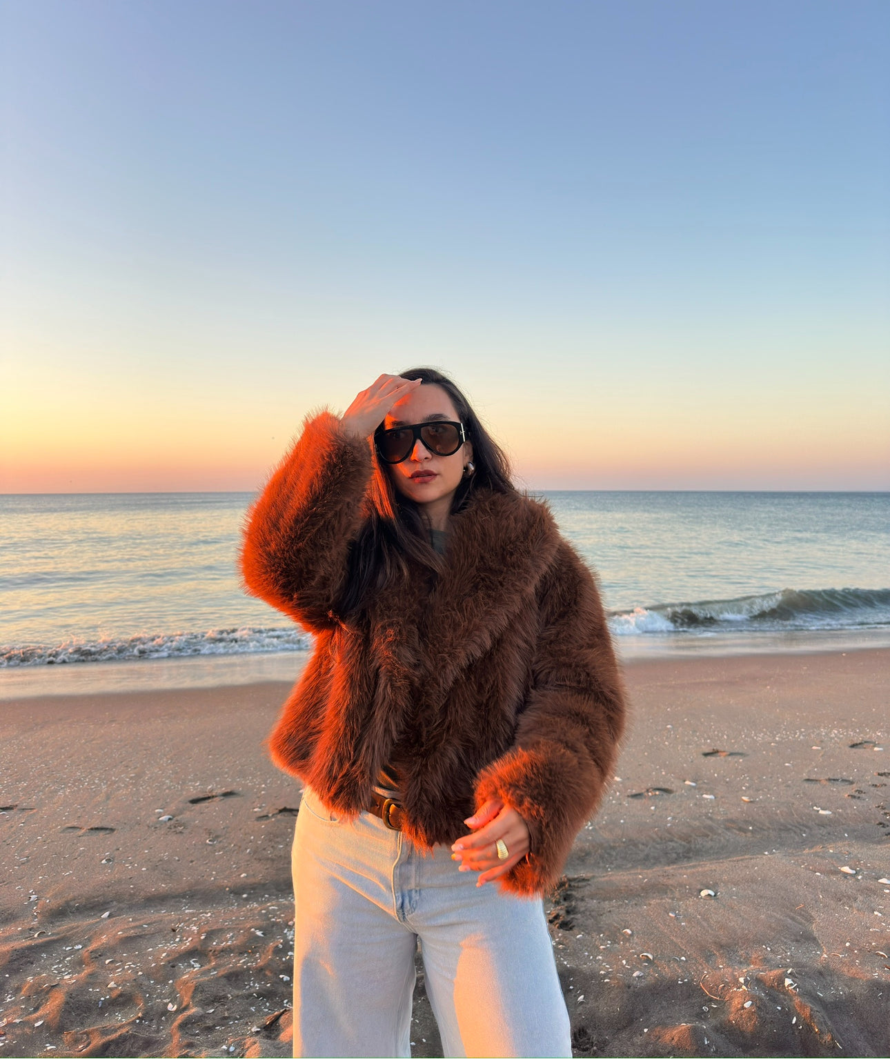 Abrigo de Piel Chocolate