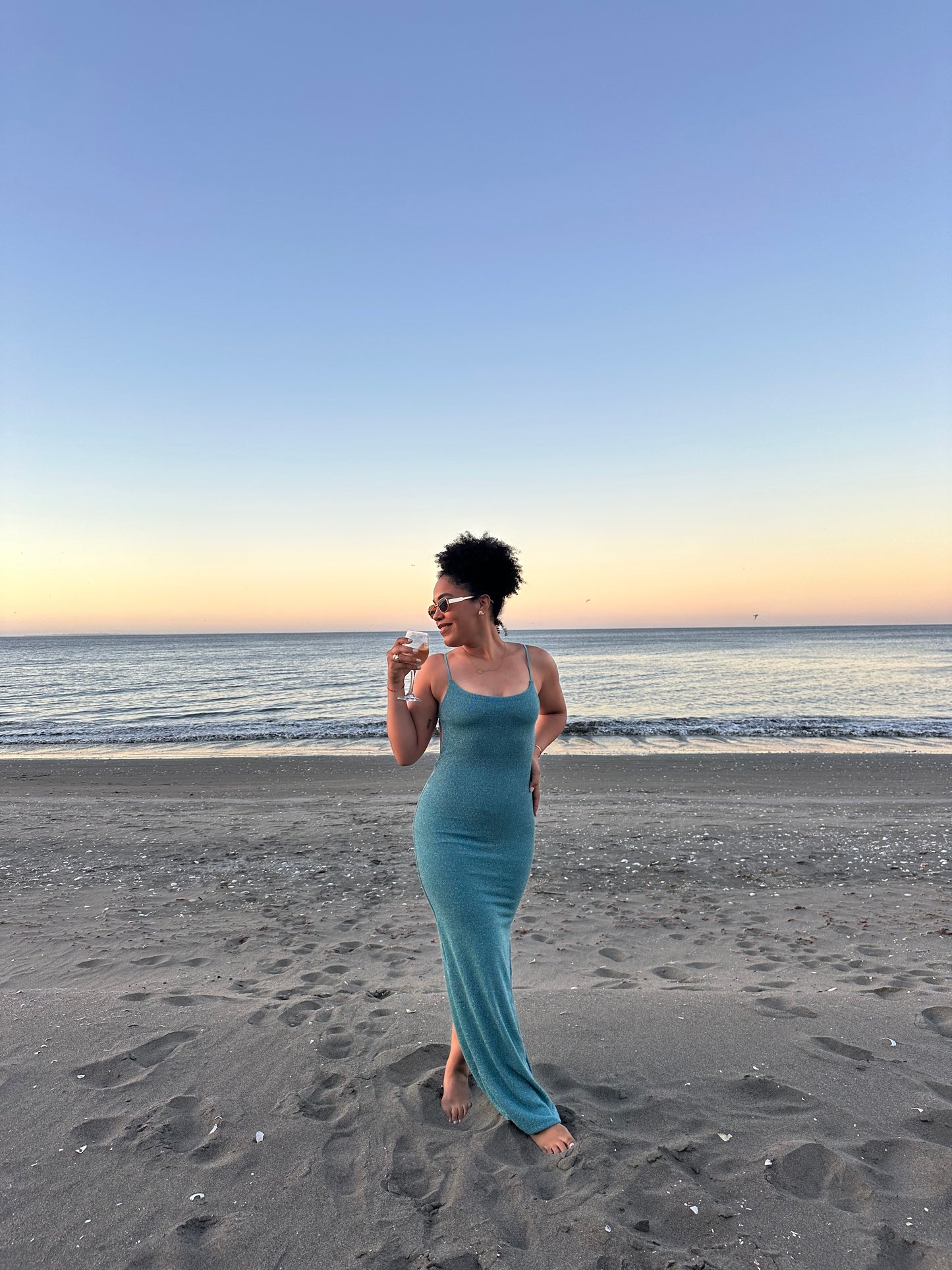 Vestido Grecia Sky